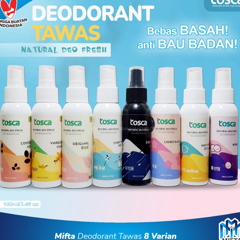 Grosir Kill Your Ugly - Tosca Deodoran Tawas Alami Deodorant Spray Magic Deo Natural Deodorant 100ml