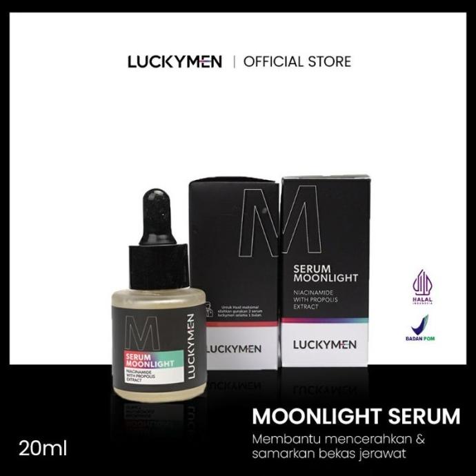 luckyman serum moonlight serum pemutih & mengobati jerawat & flek hita