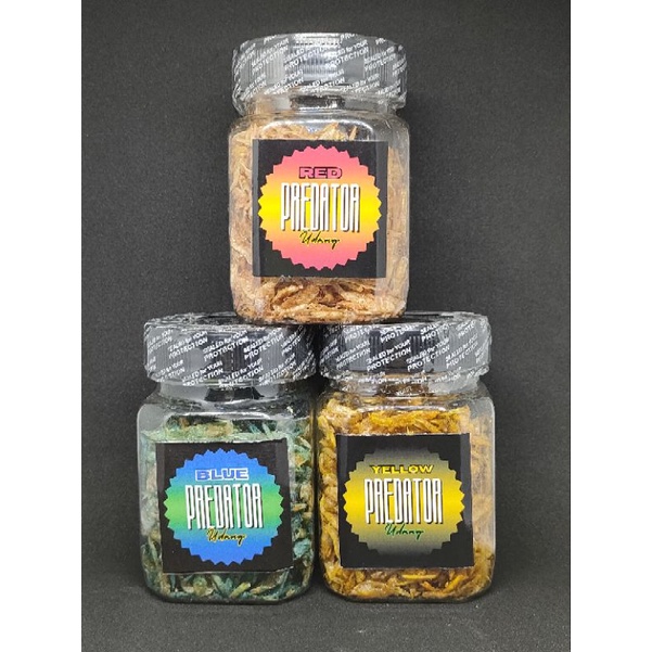 Udang Kering Pakan Ikan Channa // Udang Red Yellow Blue // COLOUR BOOSTER CHANNA