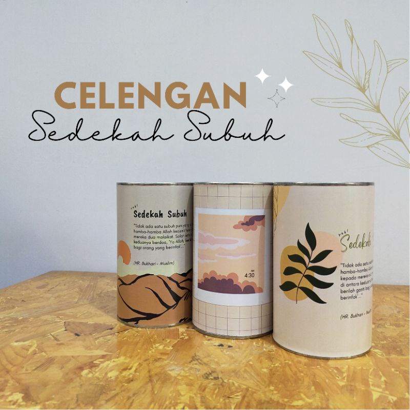 Celengan Sedekah Subuh | Kaleng | Buka - Tutup