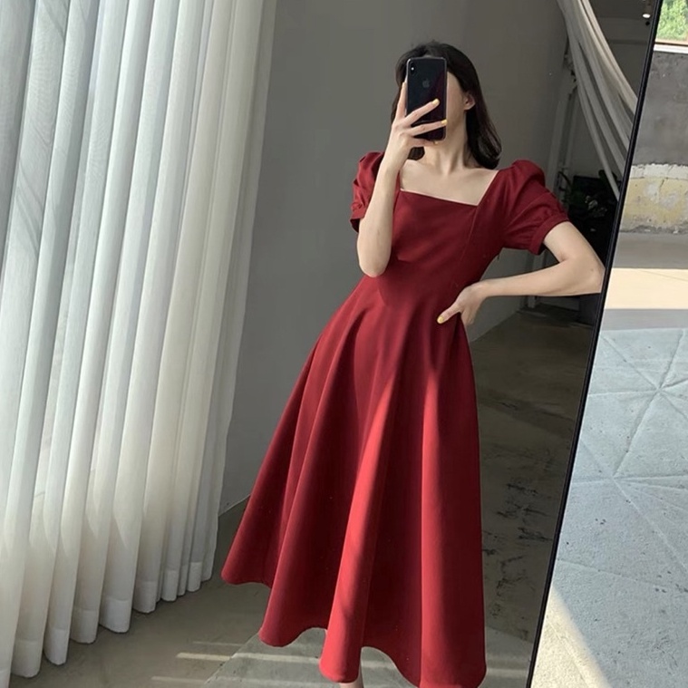 VIRAL 88Clothing - U Neck Dress // Korean Party Dress Square Neck