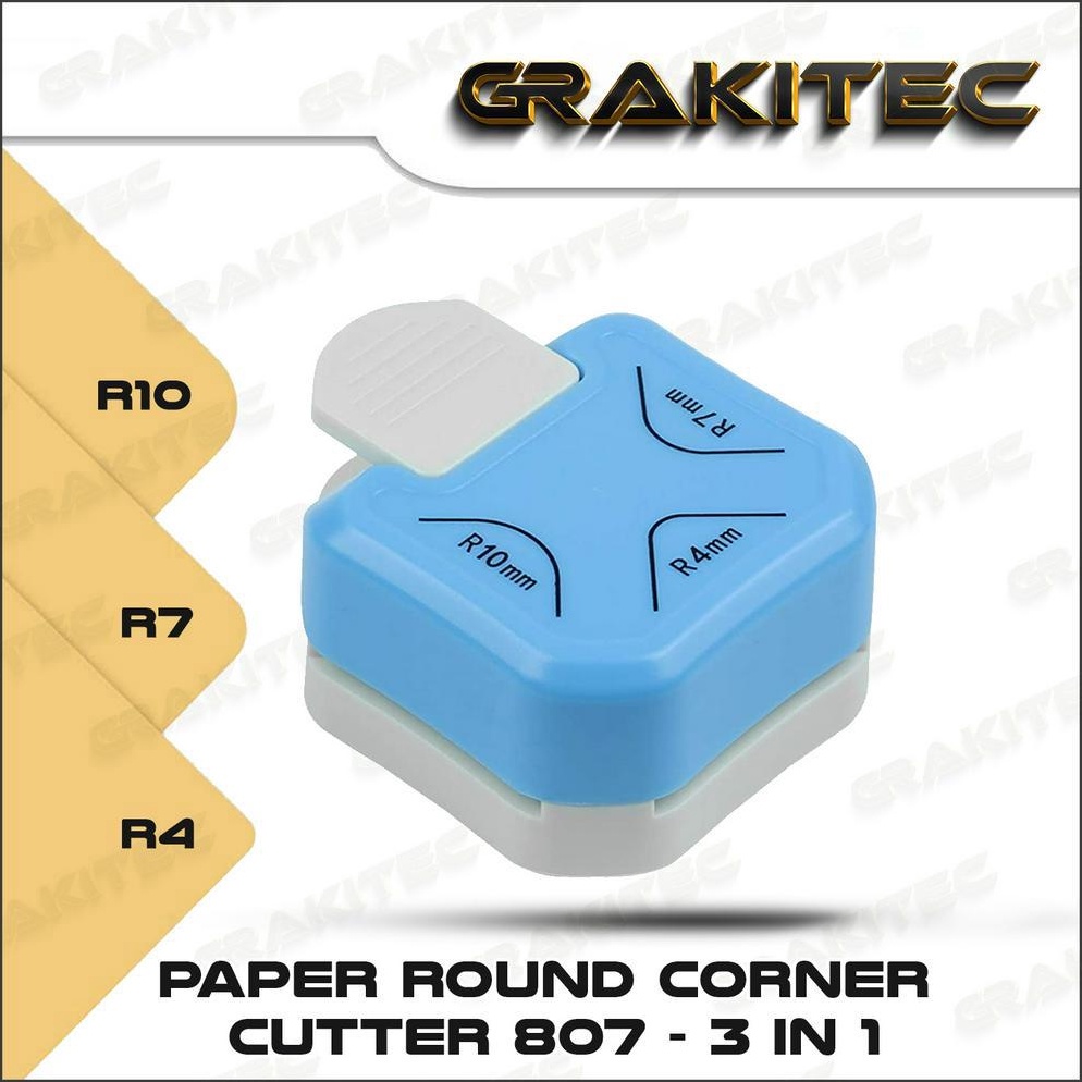 

(A0G ㊖✮] Round Corner Cutter 3 in 1 Pemotong Sudut Corner Puncher Rounder Siku Pemotong Ujung Kertas Plastik pembolong kertas / terviral.