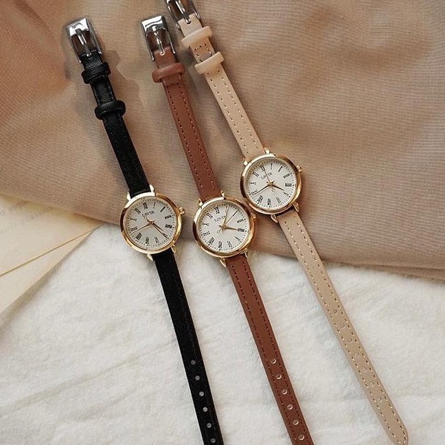 New StockP5b5A ✅COD [BBS] Jam Tangan Analog Wanita LVPAI Jam Cewe Kulit Kecil Jam Tangan Wanita Mewa