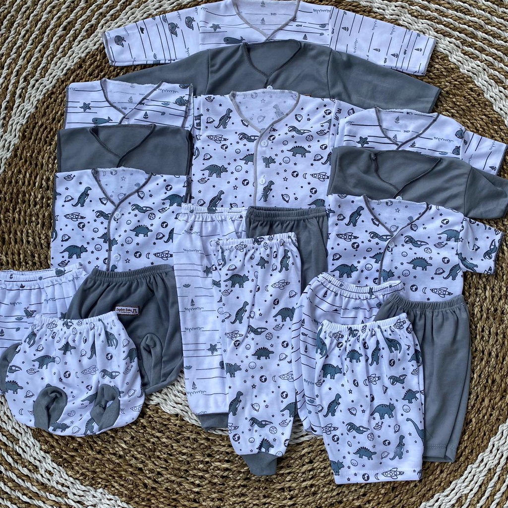 18 PCS Paket Baju Bayi Celana Bayi Baru Lahir Celana Bayi Newborn Baju Bayi Baru Jaya Baby&amp;Kids