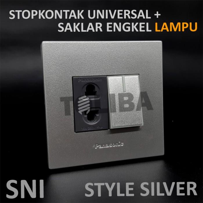 SAKLAR ENGKEL STOP SILVER PANASONIC/SAKLAR LAMPU STOP KONTAK UNIVERSAL