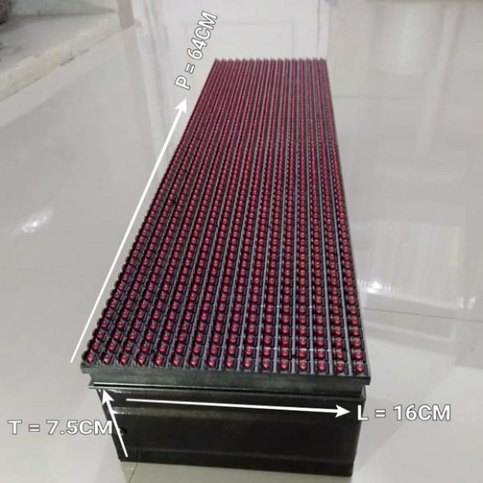 frame p10 led smd dip led 16*64 panel untuk 2 panel p10