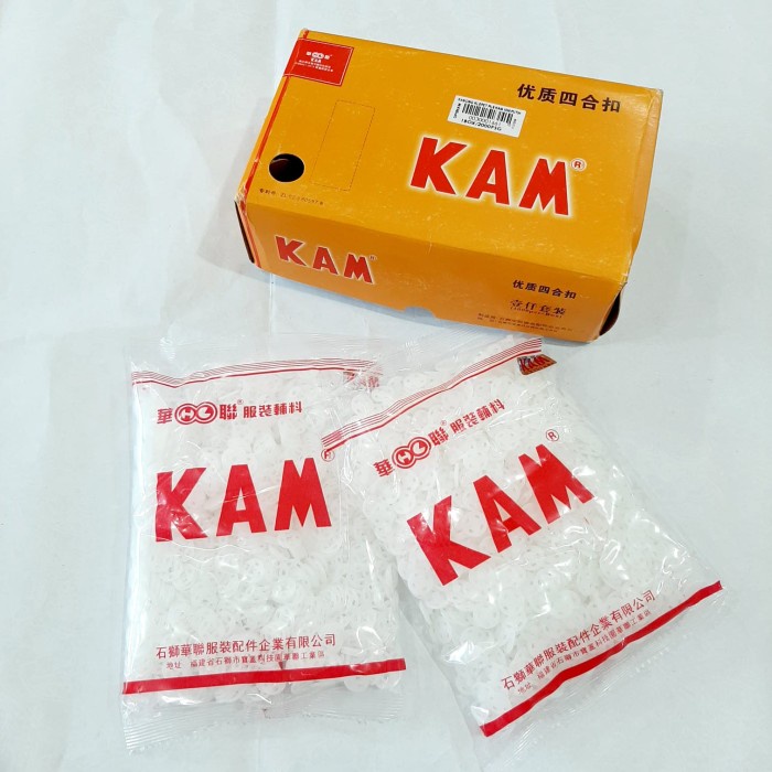 Kancing Cetet Jepret Snap Button Plastik KAM 1CM Bening/kancing klepet