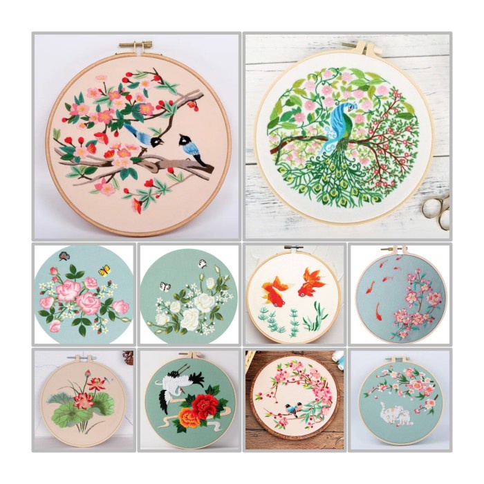 

DIY KIT BORDIR JEPANG SULAMAN RAJUT KRISTIK EMBROIDERY HOOPS CREME