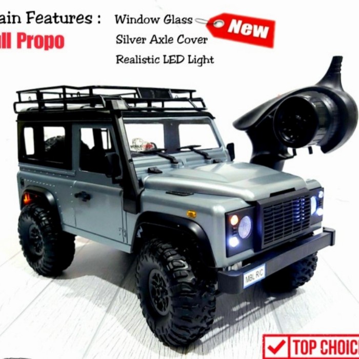 RC MN99s full propo landrover defender RTR 1:12 ada lampu sen aktif