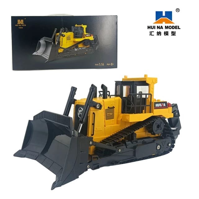 Huina 1554 RC Remote Control Bulldozer 1/16 Konstruksi Alat Berat