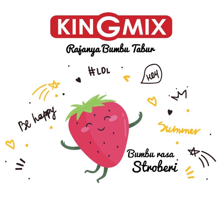 

Bumbu Tabur Kingmix Rasa Stroberi 1 Kg