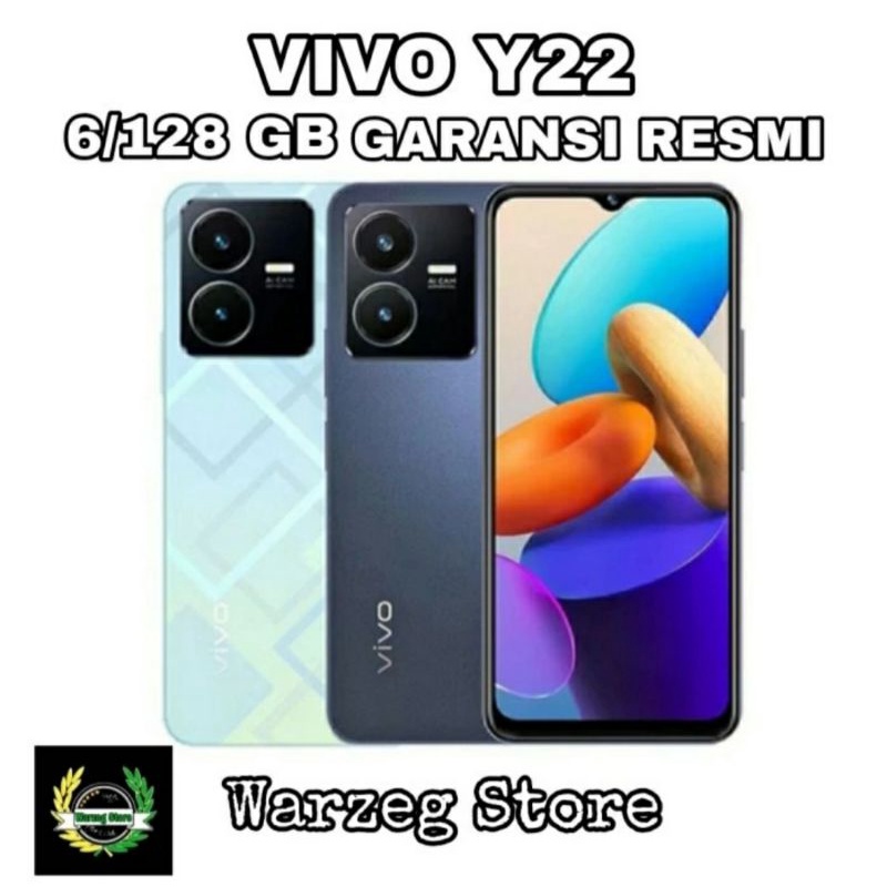 HP VIVO Y22 6/128 GB - VIVO Y 22 RAM 6GB ROM 128GB GARANSI RESMI