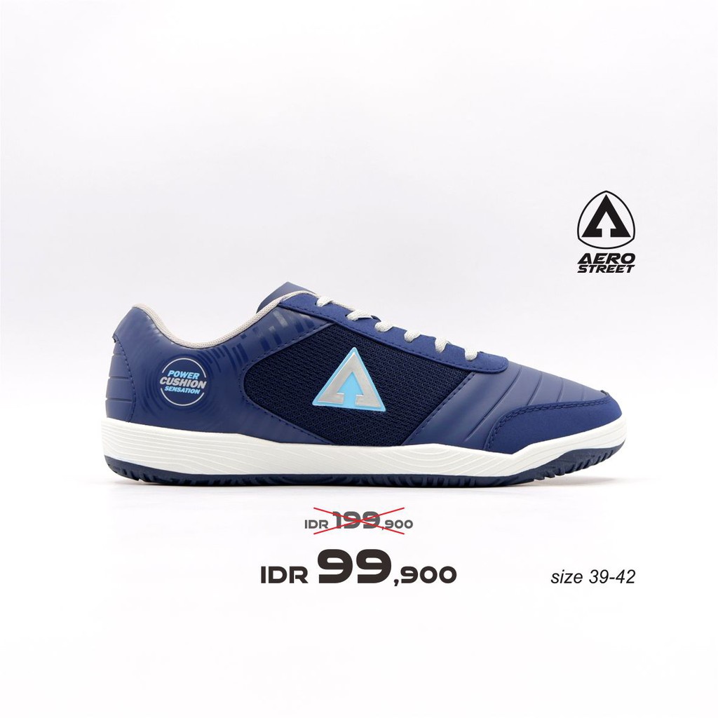 Aerostreet 39-42 Jupiter Navy - Sepatu Sport Futsal Pria Aero Street 21AA29