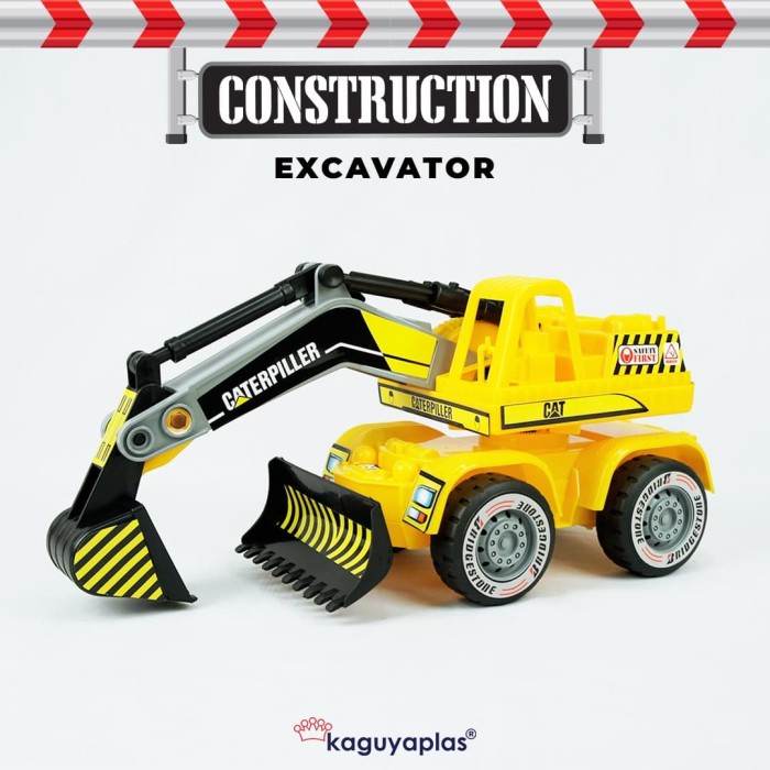 Kaguyaplas 8070 Mainan Mobil Konstruksi Excavator / Mobil Truk Beko