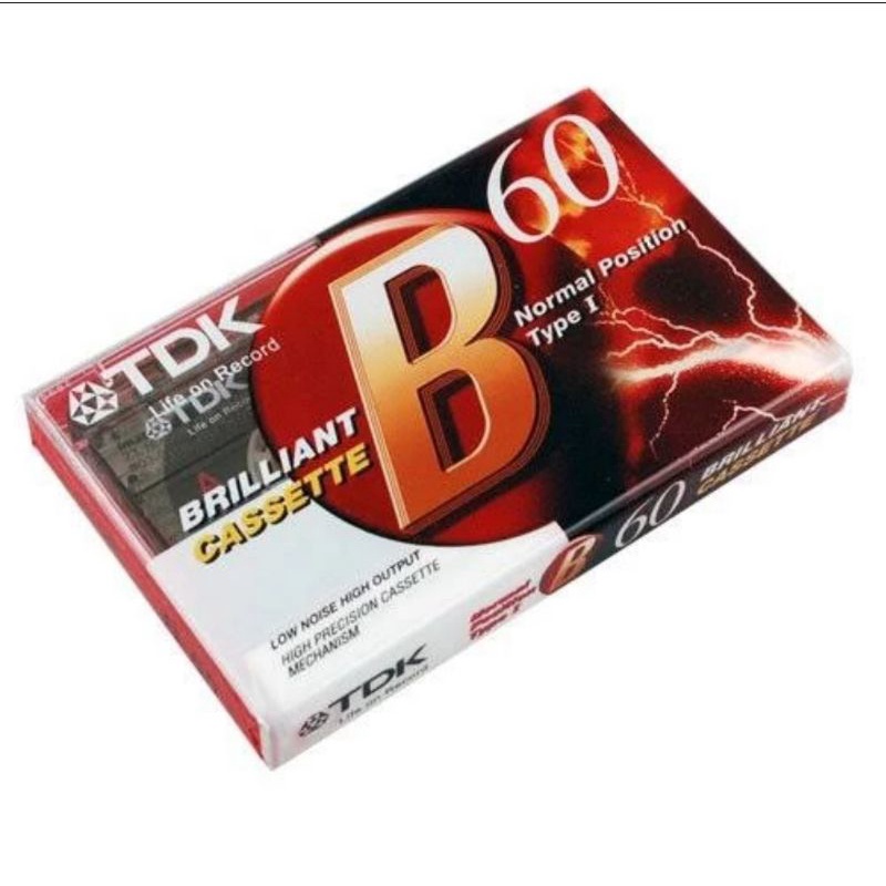 TDK KASET AUDIO B 60 MIN BRILLIANT CASSETTE