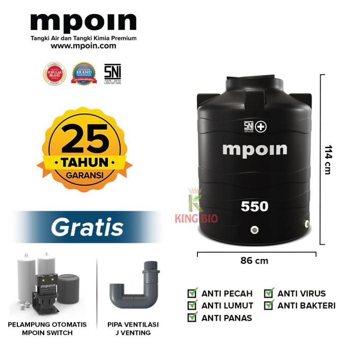 Tangki Air MPOIN PLUS 600 Liter WAVE | Toren Air | Tandon Air