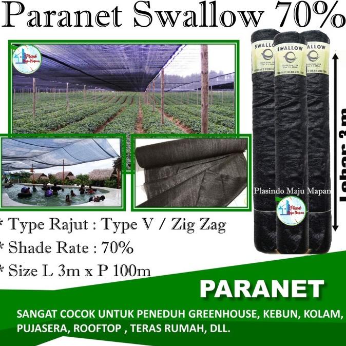 Paranet Swallow 70% - Jaring Paranet 100 Meter - Paranet 70% 1 Roll