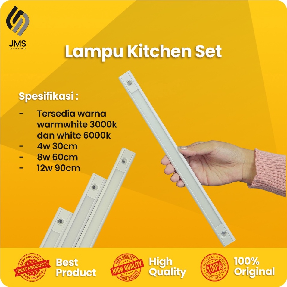 ☆Chf LAMPU KITCHEN SET LED 4w 8w 12w LAMPU KABINET DAPUR AUDALUX / 4WATT=33CM / 8WATT=58,5CM / 12WAT