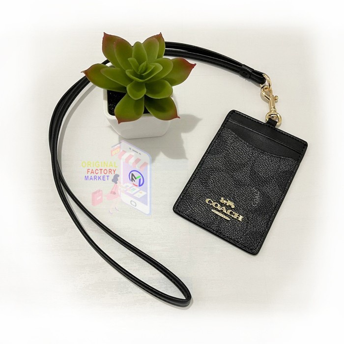 

Bestseller Lanyard C0Ach Id Lanyard Tag 65573 Signature Canvas Black Colorblock