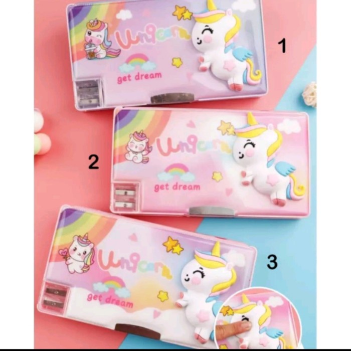 

TEMPAT PENSIL UNICORN SQUISHY LEBAR /KOTAK PENSIL MAGNET LEBAR UNICORN