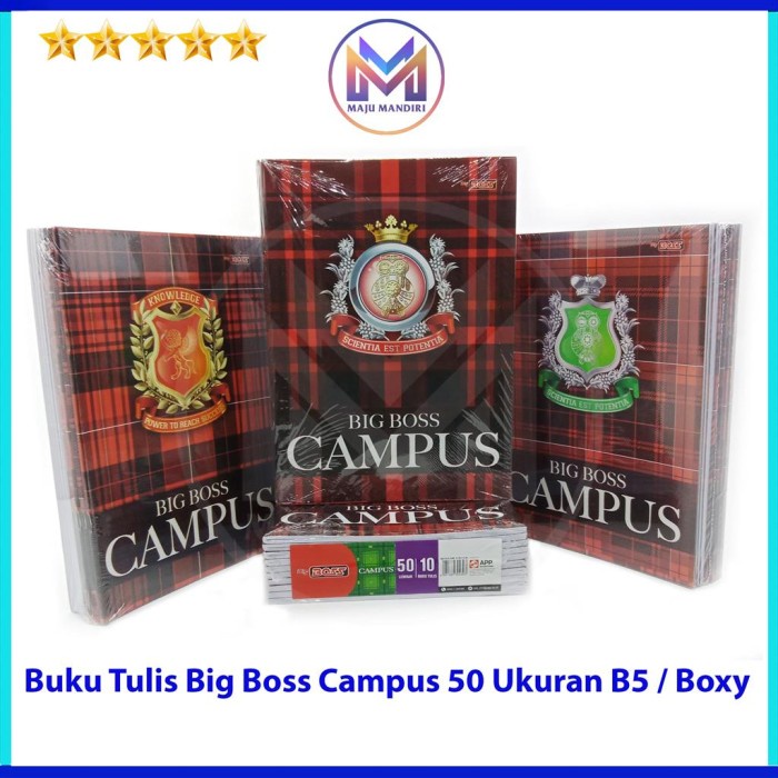 

BUKU TULIS BIG BOSS CAMPUS ISI 50 LEMBAR UKURAN B5 / BOXY CAMPUS 50