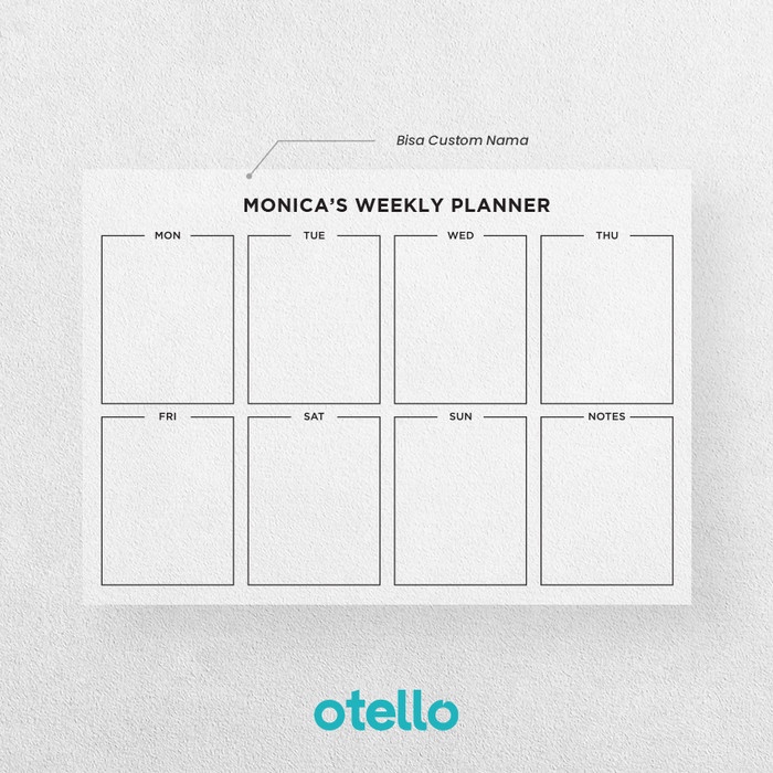 

CUSTOM PLANNER AKRILIK WEEKLY WALL CALENDAR ACRYLIC JADWAL BENING