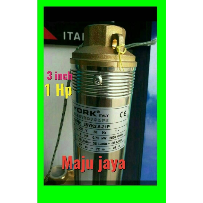 POMPA SATELIT " YORK " 1HP 3 INCH CELUP SUBMERSIBLE