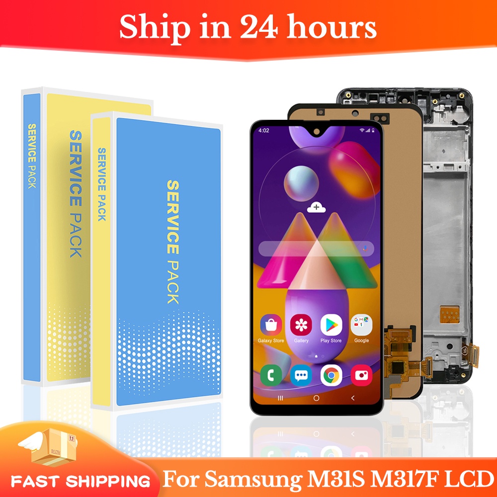 Super AMOLED For Samsung Galaxy M31S M317 Lcd Display Touch Screen Digitizer Assembly Parts For Sams