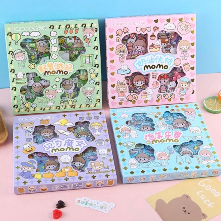

62 STICKER MOMO- STIKER MOTIF BESAR MOMO ORI VIRAL dan STIKER 100 BEST SELLER ISI 100 PCS 92