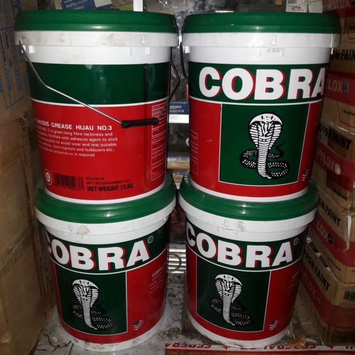 Grease COBRA / gemuk oli merk COBRA 15 KG terlaris