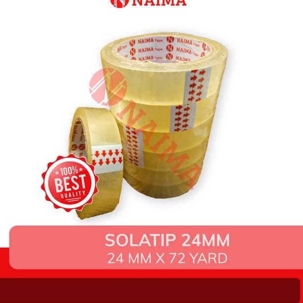 

(LO☼.14❤> (6pcs) Isolasi / Selotip 1 inch x 72 YARD /Solasi / Solatip / Lakban Bening 24mm Naima Tapelangsung.kirim!