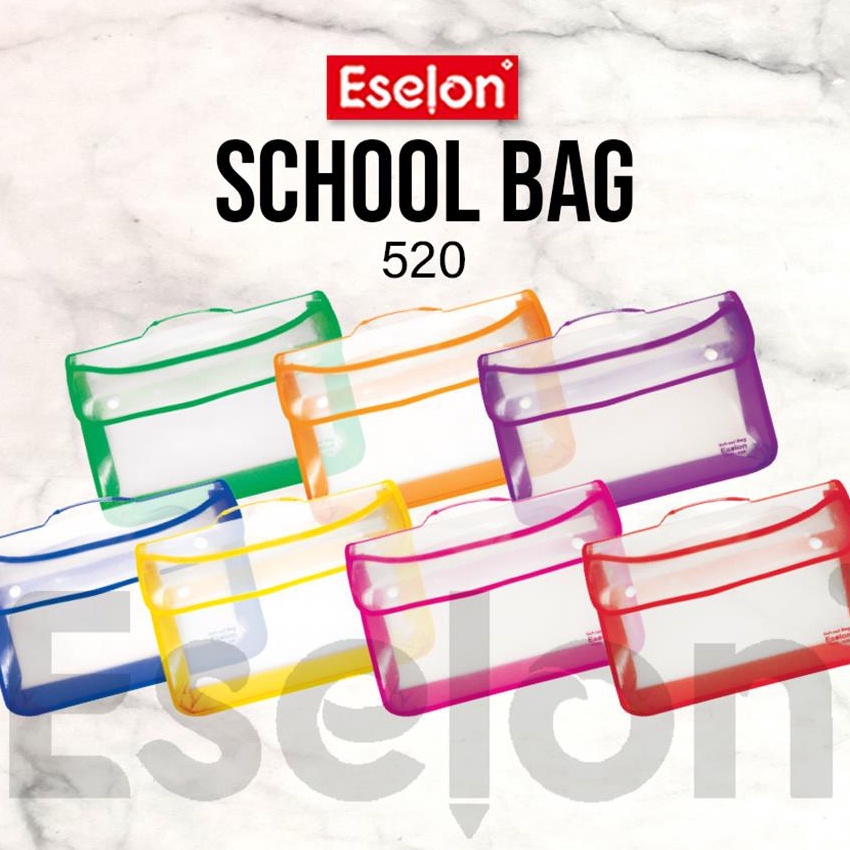 

(P-»L㊚K> Map Tas 2 kancing+jaring School bag Folio 520 ESELON / zipper bag Eselon /virral!