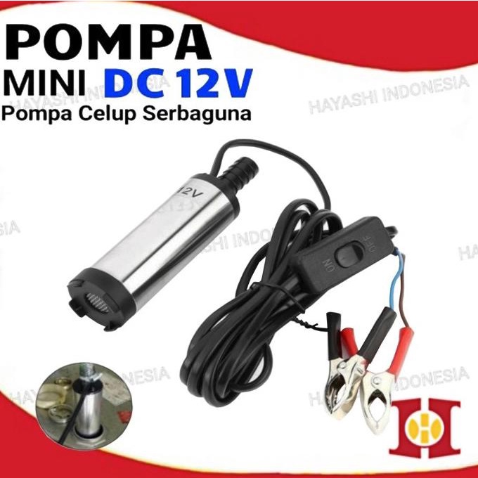 Pompa Air Celup Mini DC 12V Portable Diesel Pump Mini Oli Minyak Air