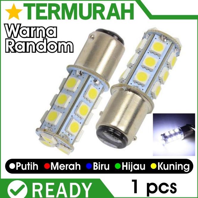 Promo Lampu LED T18 Rem Stop Bayonet Mata Strobo Kedip Mobil Motor Kaki DC 2