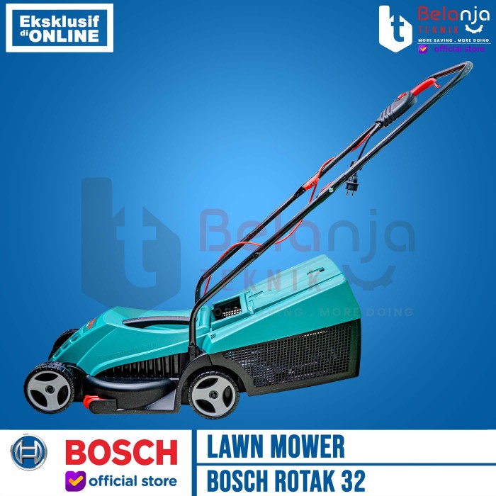 Bosch Mesin Potong Rumput Dorong Listrik Rotak 32 Lawn Mower 1200 Watt keren
