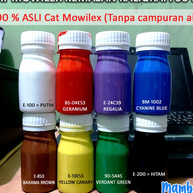 

[➤ T➛WN> Cat Akrilik 100% Mowilex untuk Lukis Kaligrafi Dekorasi Hiasan Mushaf Ukuran Botol 50 ml/ super.kerren.