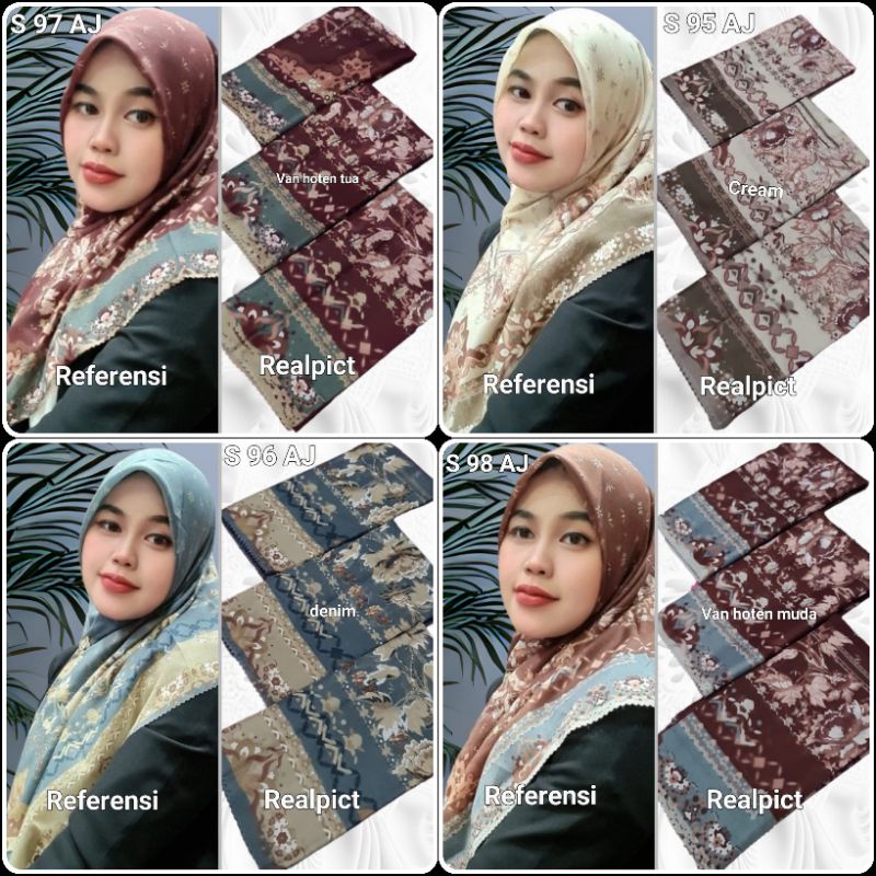 Jilbab segiempat voal motif lasercut hijab motif premium (harga grosir)
