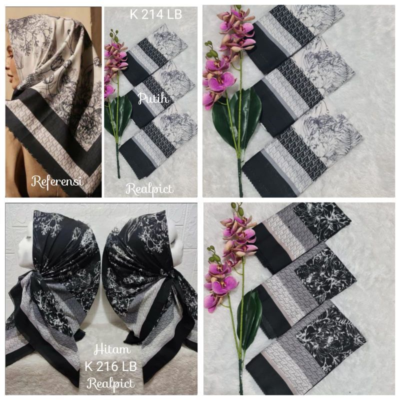 Jilbab segiempat voal motif lasercut hijab motif premium (harga grosir)