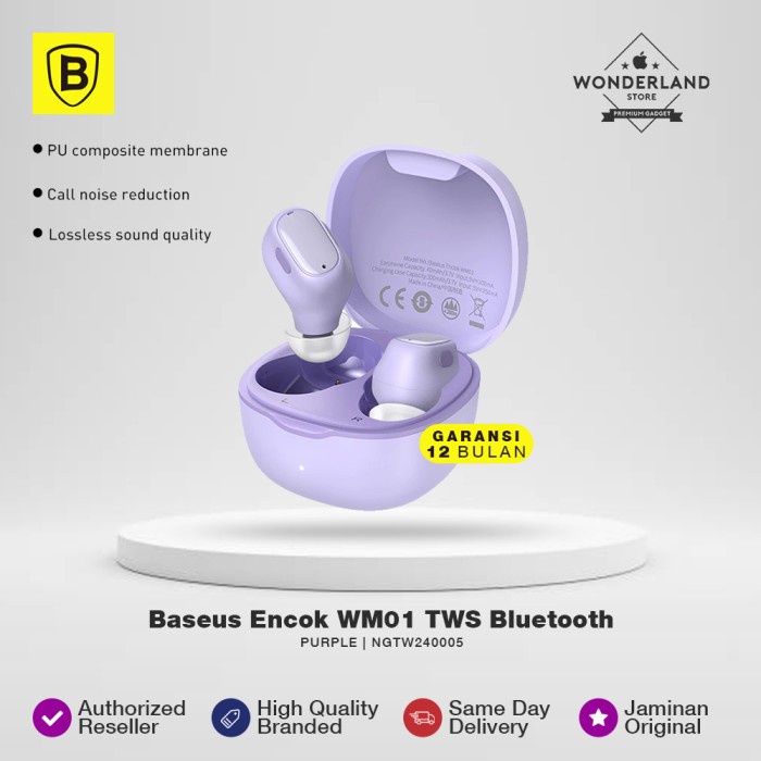BASEUS EARPHONE / HEADSET EARBUDS BLUETOOTH WIRELESS TWS ENCOK WM01