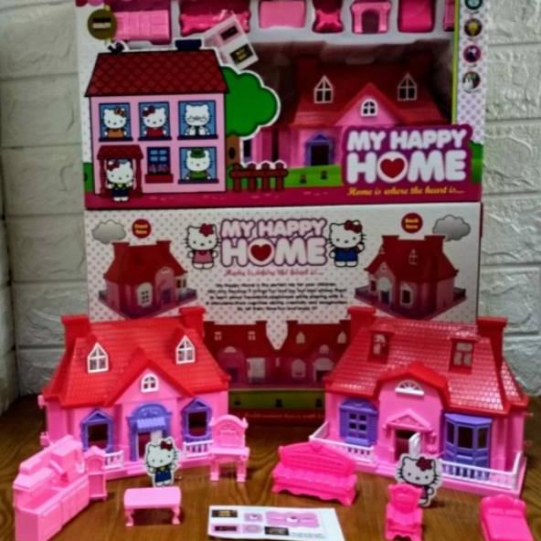 Mainan Rumah Barbie Anak Karakter Hellokitty Set Lengkap