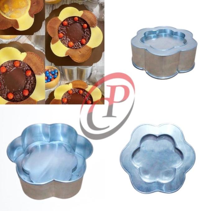 Kualitas terbaik] Loyang Puding Kolam Ikan Motif Sakura / Loyang Ballerine / Loyang Bolu