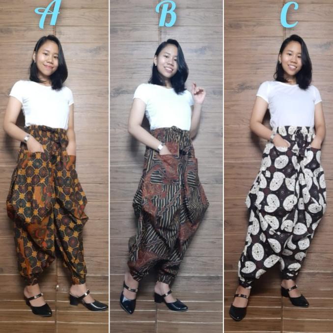 Celana Panjang Aladin Hofana Long Pants Batik Wanita Original
