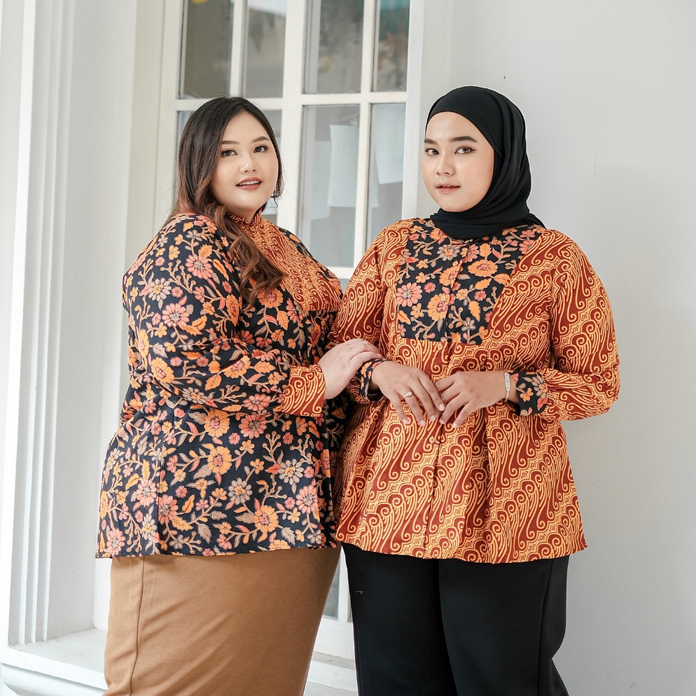 Baru°BIGISSIMO - NISITA BATIK | ATASAN BLOUSE BATIK BIG SIZE JUMBO✽
