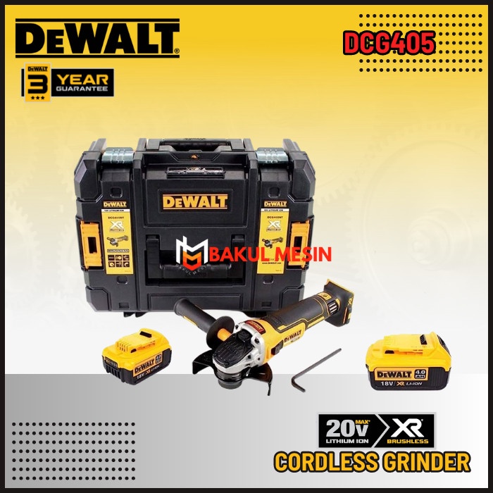 Mesin Gerinda Baterai DEWALT DCG405 Cordless Grinder DCG 405 20Volt