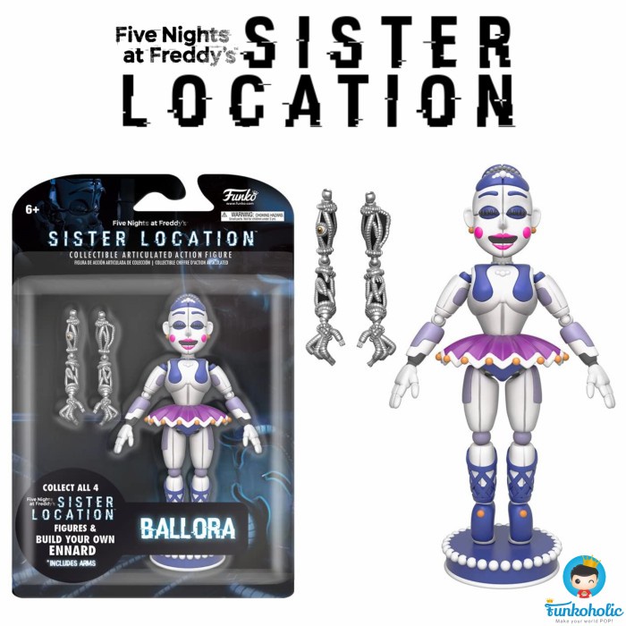 FLASH SALE FUNKO ARTICULATED ACTION FIGURES FNAF SISTER LOCATION - BALLORA TERLARIS