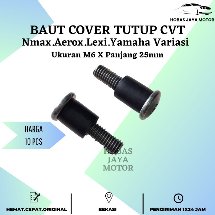 (10 Pcs) Baut Cover Tutup CVT Nmax.Aerox.Lexi.Yamaha Variasi jaya