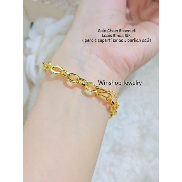 Gelang Rantai Emas Wanita Gelang Emas Rantai Gold Gelang Sisik Naga Gelang Emas Wanita