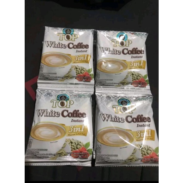 

TOP WHITE COFFE INTSANS 3 in 1,1 renceng isi 12pcs