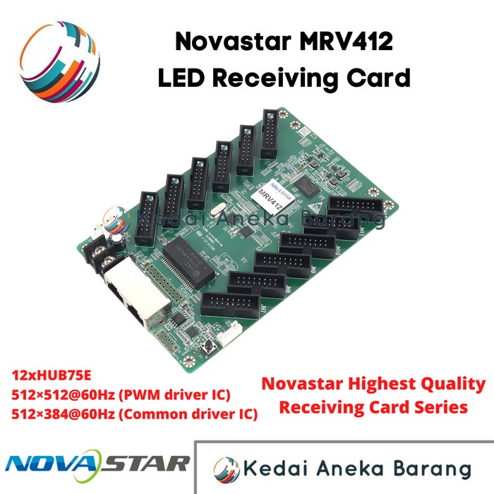 PROMO NOVASTAR MRV412 LED RECEIVING CARD RC VIDEOTRON HUB75 MRV336 MRV330 TERBARU