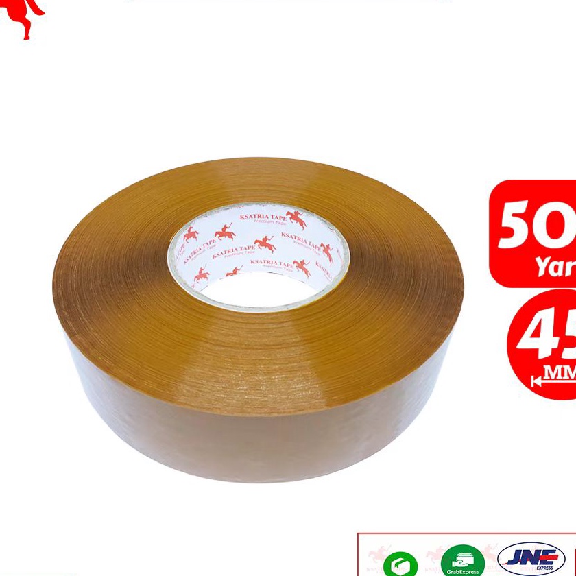 

[0ごH➸/A] Lakban OPP Tape / Lakban Coklat KSATRIA Tape 500 Yard -Pcs /siap.dikirim..!